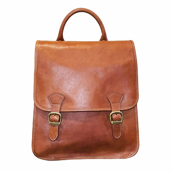 NEW! I Medici Italian Leather Messenger Backpack